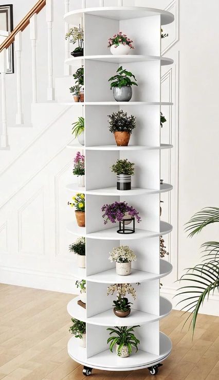 8 Tier Rotating Shoe Rack 86" x 23" x23"