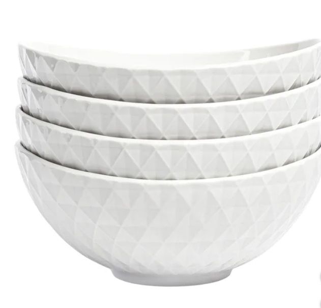 Over &amp; Back Stoneware Serving Bowls, 4-pieces