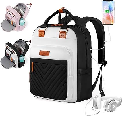 IGOLUMON Backpack for Women 15.6 Inch Laptop Backpack Waterproof Travel