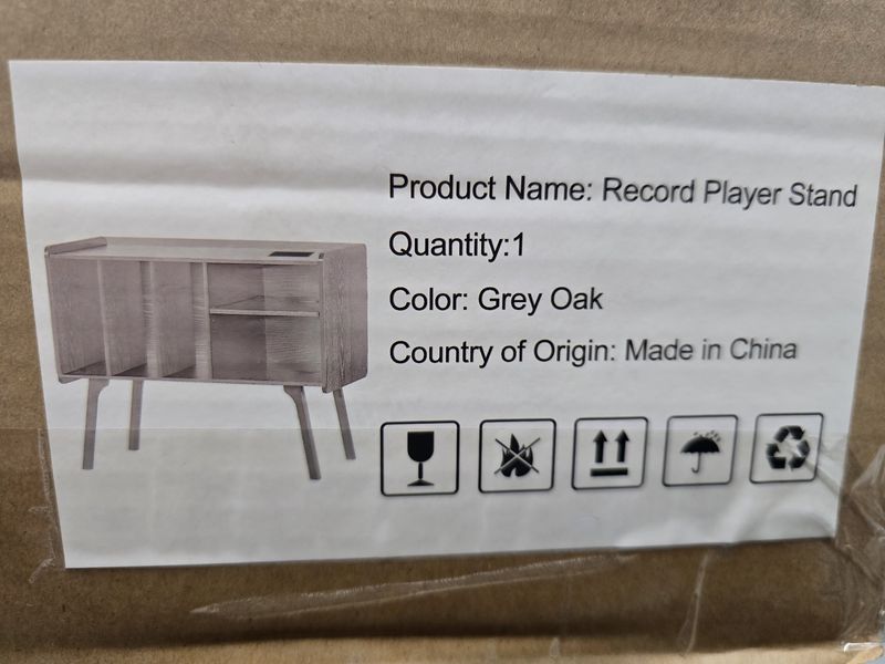 Record Player stand Grey Oak