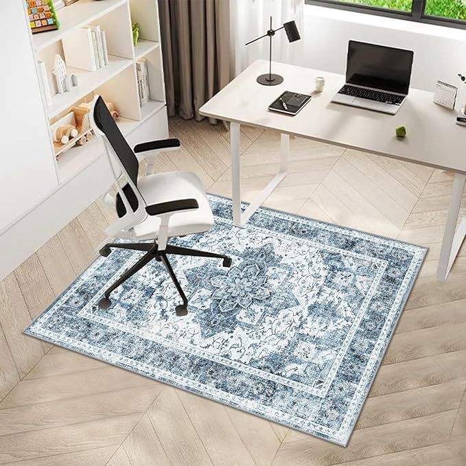 WTHYGB Office Chair Mat for Hardwood Floor Computer Desk Floor Rug 48''x60''