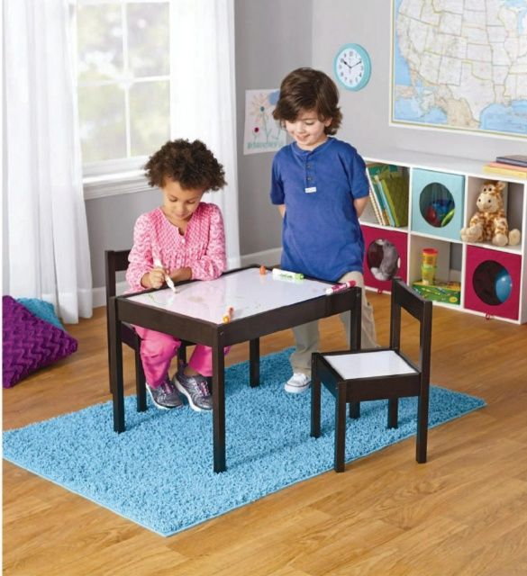 Mainstays 3Pcs Kids Table Set, Easy Assembly kid table