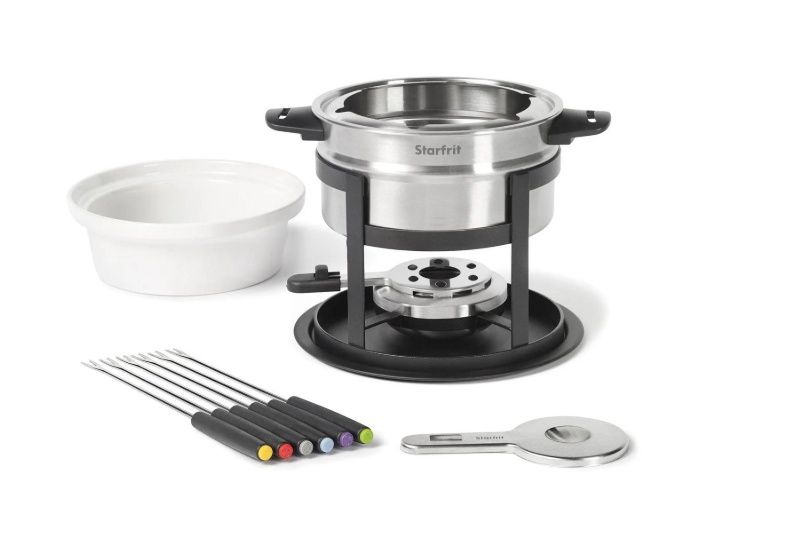 Starfrit 12-Piece Fondue Set, 3-in-1 Meat, Cheese or Chocolate Fondue