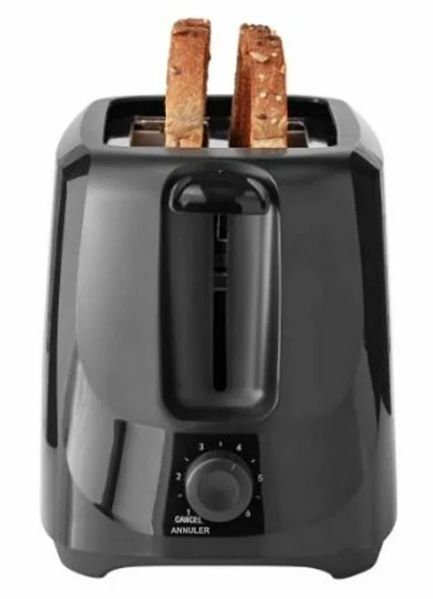 Mainstays 2-Slice Toaster with 6 Shade Settings and Removable Crumb Tray, Rich Black