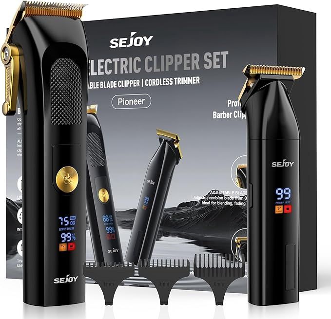 Sejoy Hair Clippers for Men Professional, Cordless Clippers for Hair Cutting Clippers