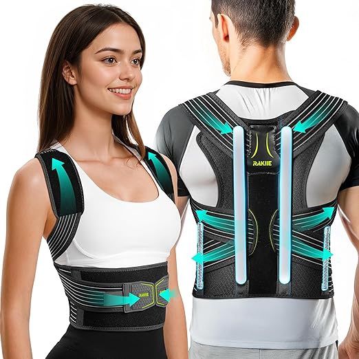 Posture Corrector for Women and Men, Adjustable Back Brace with Underarm Pain
