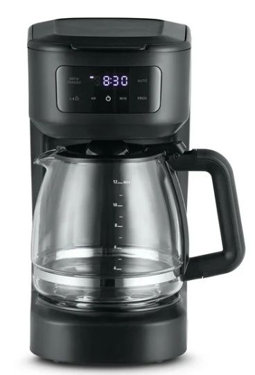 Mainstays Programmable 12 Cup Coffee Maker with Touchscreen, Black