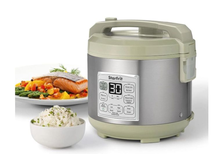 Starfrit Low-Carb Rice Cooker 14-Cup, Reduces Carbs Up To 30%, 7 Preset Functions