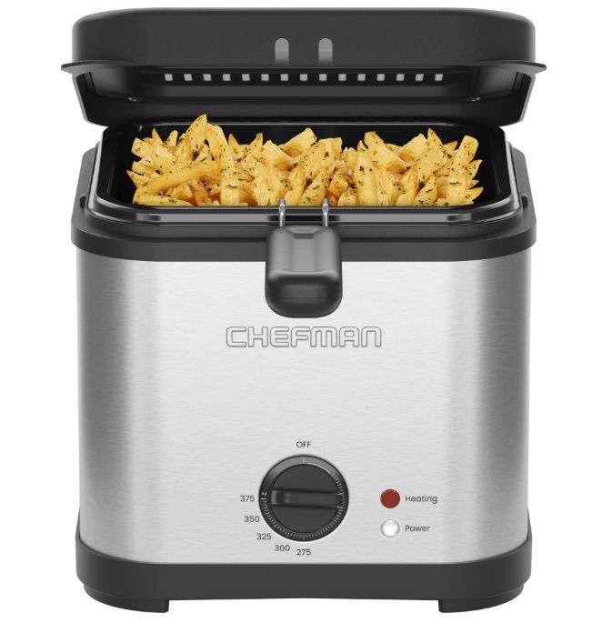 Chefman 2.5L Deep Fryer with Wire Basket, Temperature Control &amp; Windowed