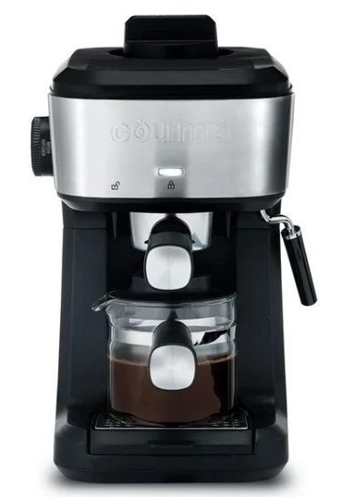 Gourmia 4-Shot Steam Espresso Maker with Frothing Wand