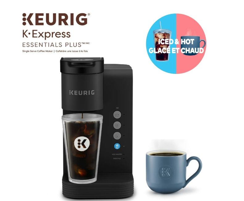 Keurig K-Express Essentials Plus Single Serve K-Cup Coffee Maker, Black