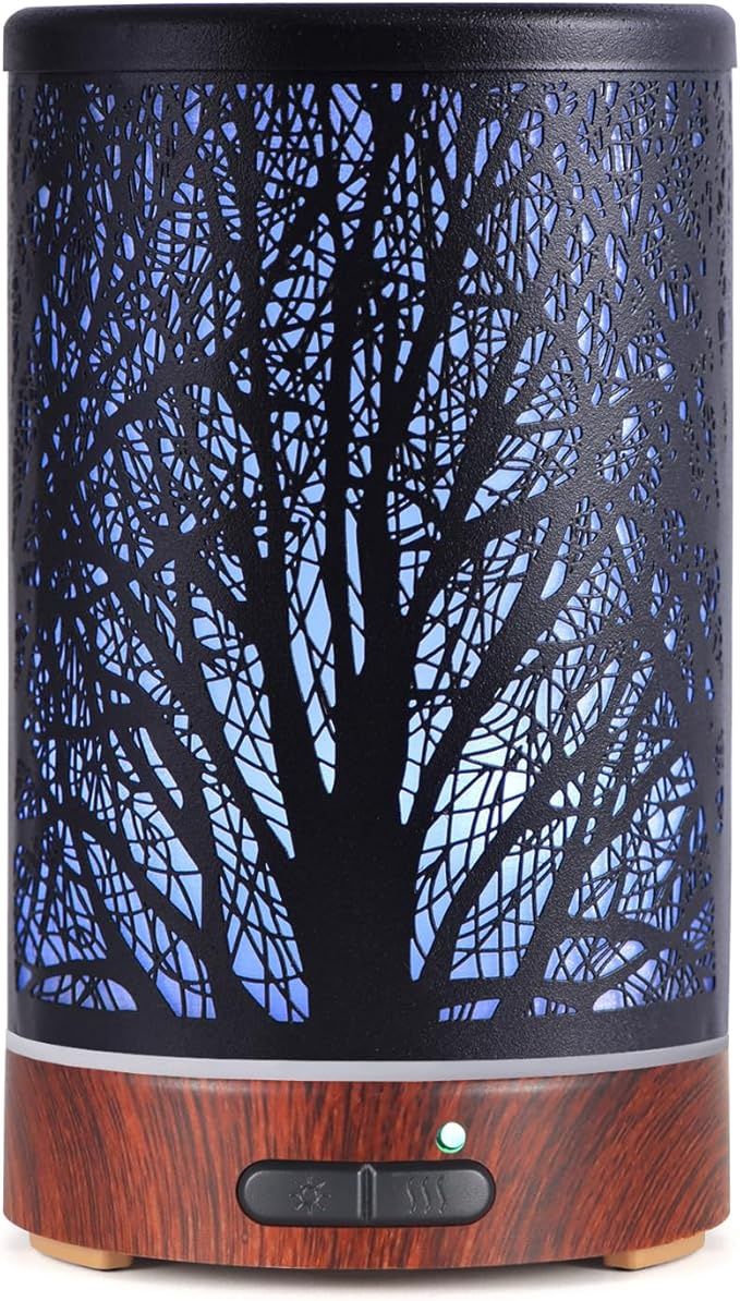 Essential Oil Diffuser, kobodon 150ML Metal, Material: Tree