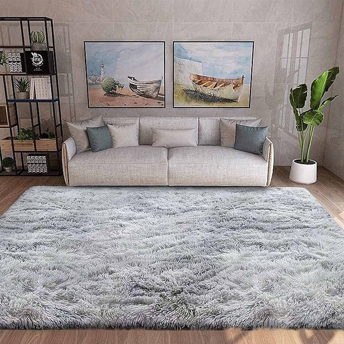 kinganda Area Rugs Soft for Bedrooms Shaggy Non Slip Fluffy 6.5 x 6.5
