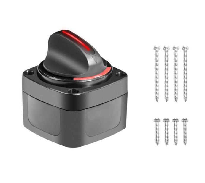 Battery Switch BS2L, 250A DC 12V-48V On-Off 2-Position, Patent Pending Built-in LED