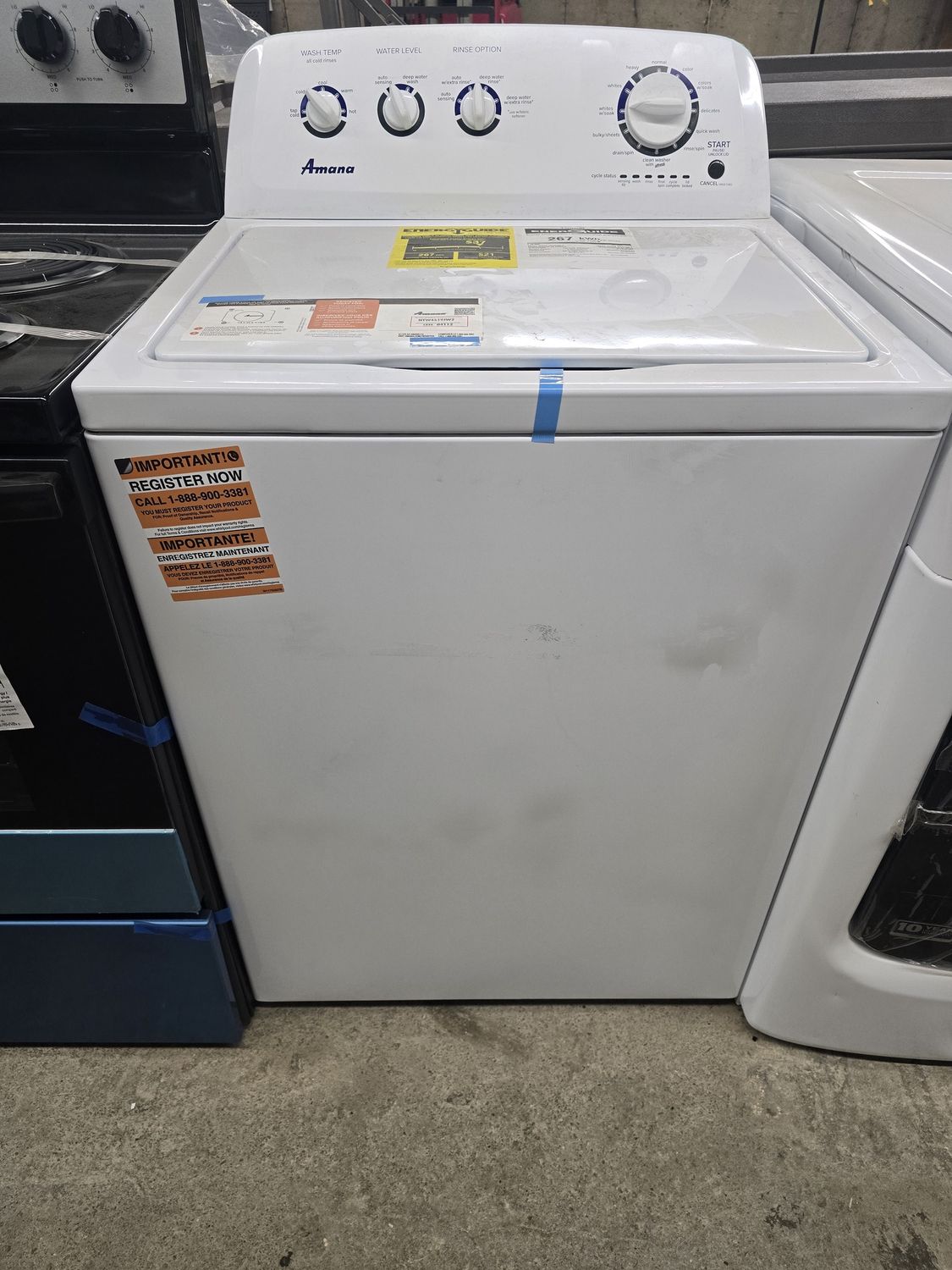 Amana 4.4 cu. ft. White Top Load Washer with High-efficiency Agitator