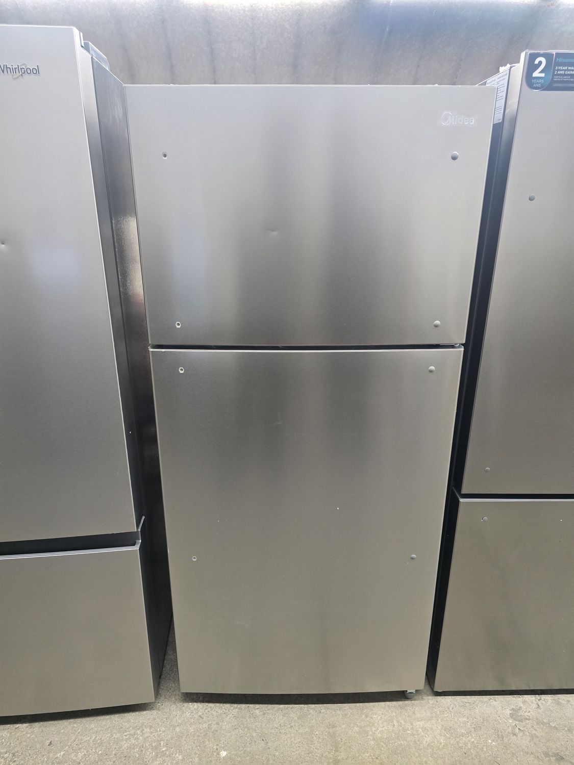 Midea 30 in. 18 cu. ft. Stainless Steel Top Mount Refrigerator