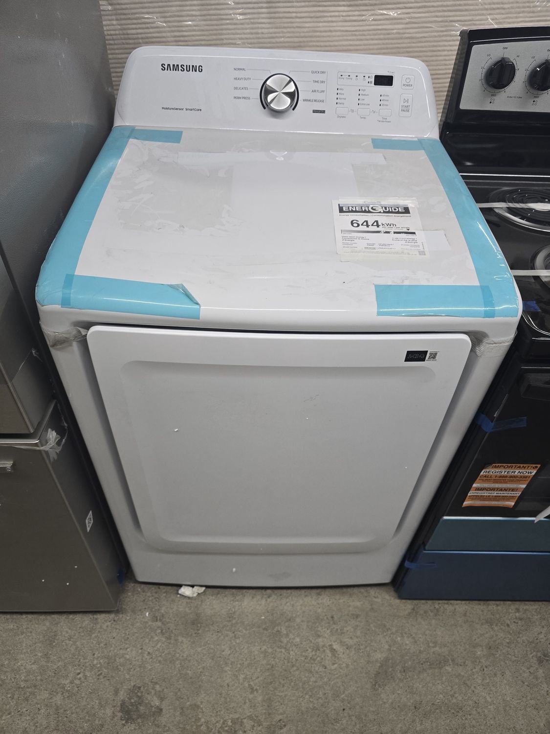 Samsung 7.2 cu ft. White Electric Dryer with Sensor Dry