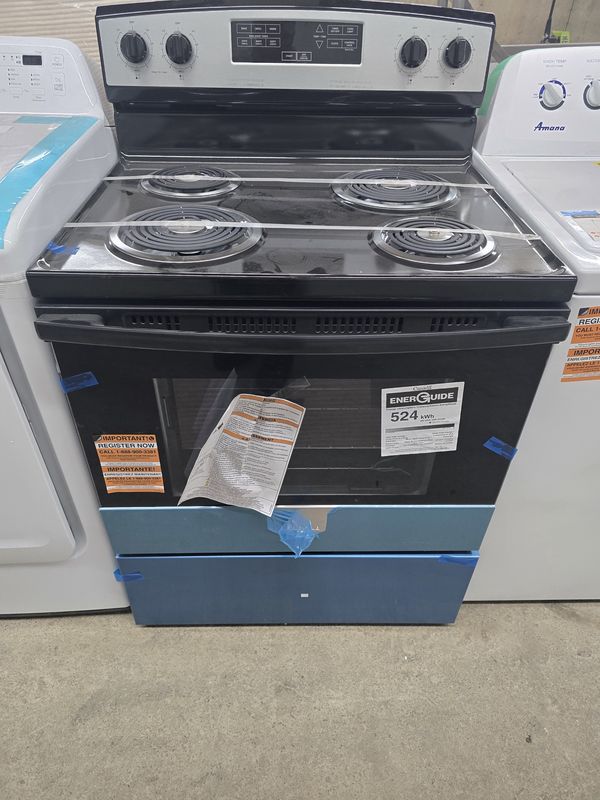 Amana 30 in. 4.8 cu ft. Electric 4 Element Range with Bake Assist