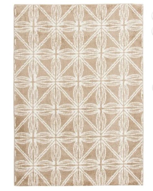 Rug Ease( runner rug) Petal Beige Machine Washable Area Rug