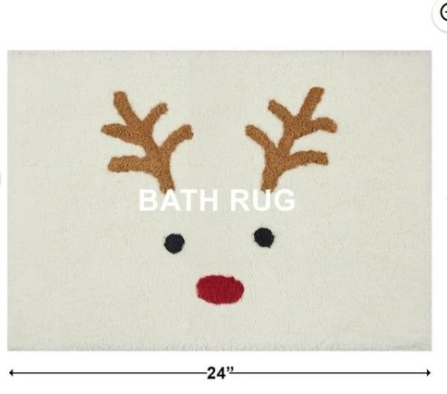holiday time bath matt (reindeer)
