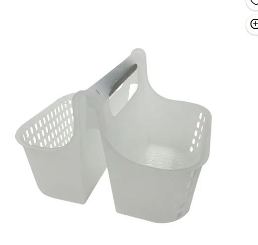 Mainstays Plastic BLUE COLOUR Shower Caddy Basket, Portable with Handles for Bathroom., 2-Tier Plastic Storage Basket with Handle. Drainage Holes Basket with Handle.