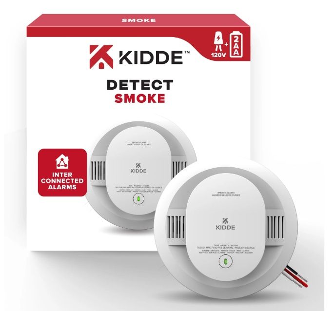 Kidde Smoke Alarm Hardwire 120V with AA Battery Backup, KIDDE SMOKE ALARM 120V