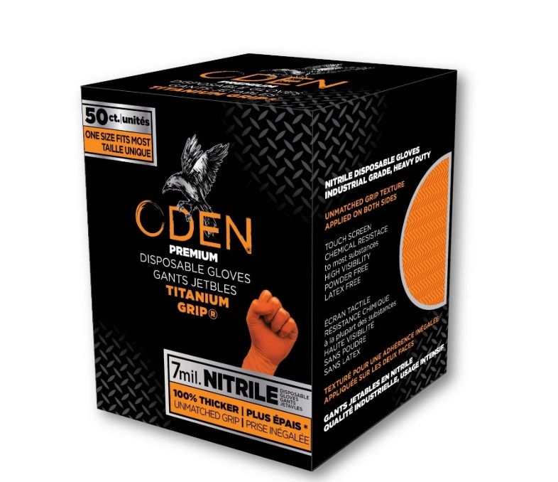 Oden 50ct Titanium Grip Nitrile Glove, 50ct Gloves