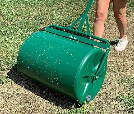 LANDZIE 24 Inch Poly Lawn Roller - 15.8 Gallon Lawn Roller Water Filled