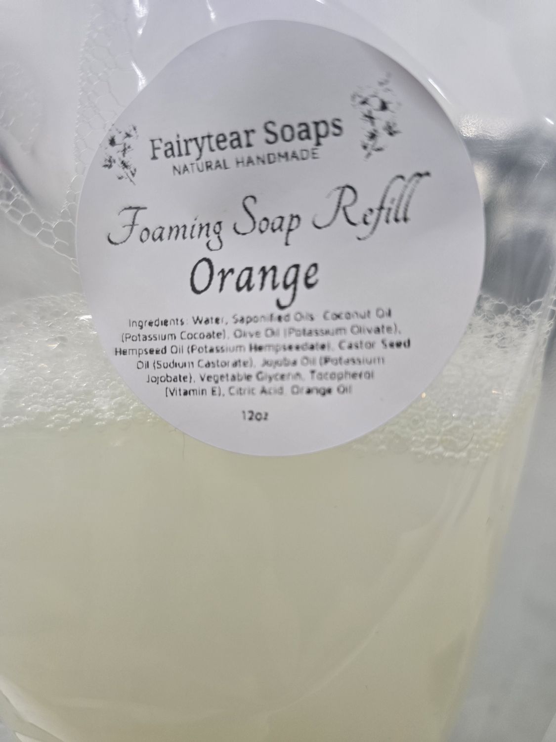 Foaming Soap Refill 12oz, Material: Orange