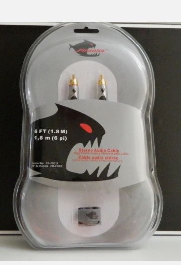 Piranha High Performance Stereo Audio Cable 24k Gold Plated Tip