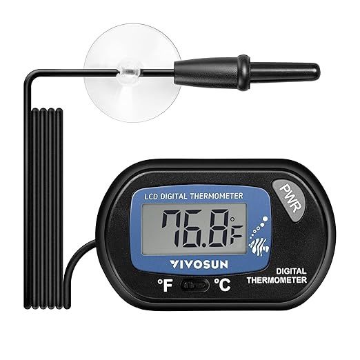 1-Pack LCD Digital Aquarium Thermometer Fish Tank