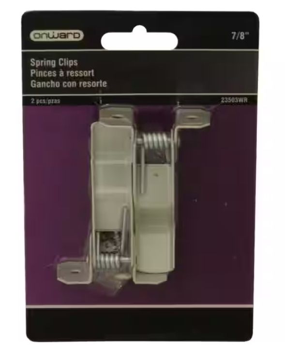 ONWARD White Spring Clip - 2 Pack #RM