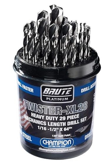 Champion Cutting Tool Brute Platinum 29 Piece 1/16-1/2" x 64ths  #RM
