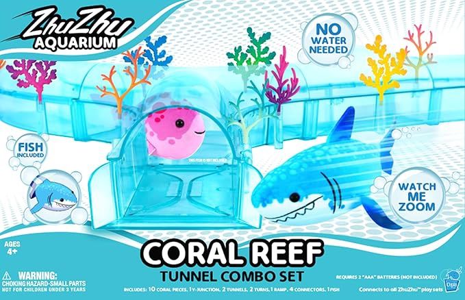 zhuzhu Aquarium Coral Reef Tunnel Playset w/Fish Included