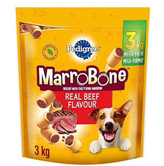 PEDIGREE Marrobone Adult Dog Treats – Real Beef Flavour with Real Bone Marrow
