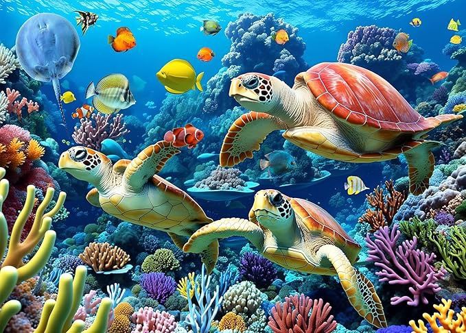 500 Piece Jigsaw Puzzle for Adults -Sea Turtle Jigsaw Puzzles 500 Pieces Puzzles