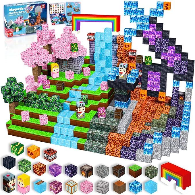 Magnetic Blocks 150 PCS Build Dark Swordsman's Forest Castle