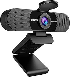 EMEET 1080P Webcam with Microphone, Web Camera, 2 Mics Streaming