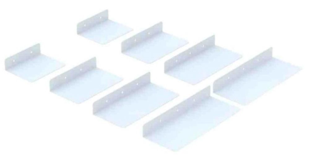 Metal Floating Wall Shelves, Set of 8 Wall Mounted Shelves  (6" 8" 10" 12")