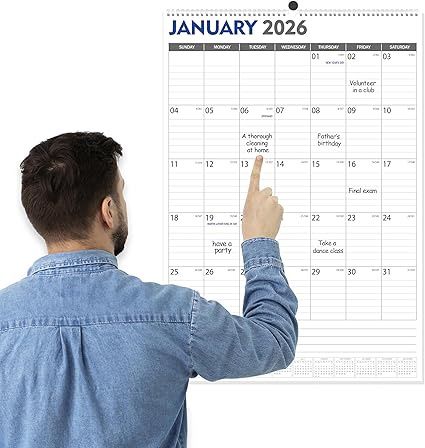 GuassLee Large Wall Calendar 2026-2027, 22"x15" Vertical Wall Calendar 2026