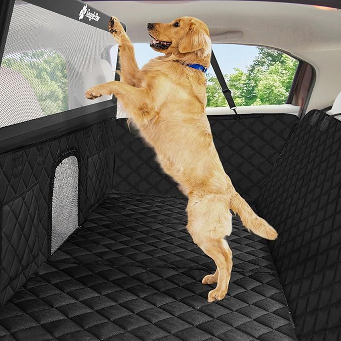 nagle Paw Dog Car Seat Cover &amp; Back Seat Extender,31"Super High Pet Barrier