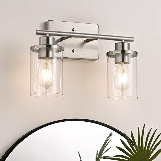 EDISHINE Bathroom Light Fixtures, 2 Light Bathroom Vanity Light Fixtures