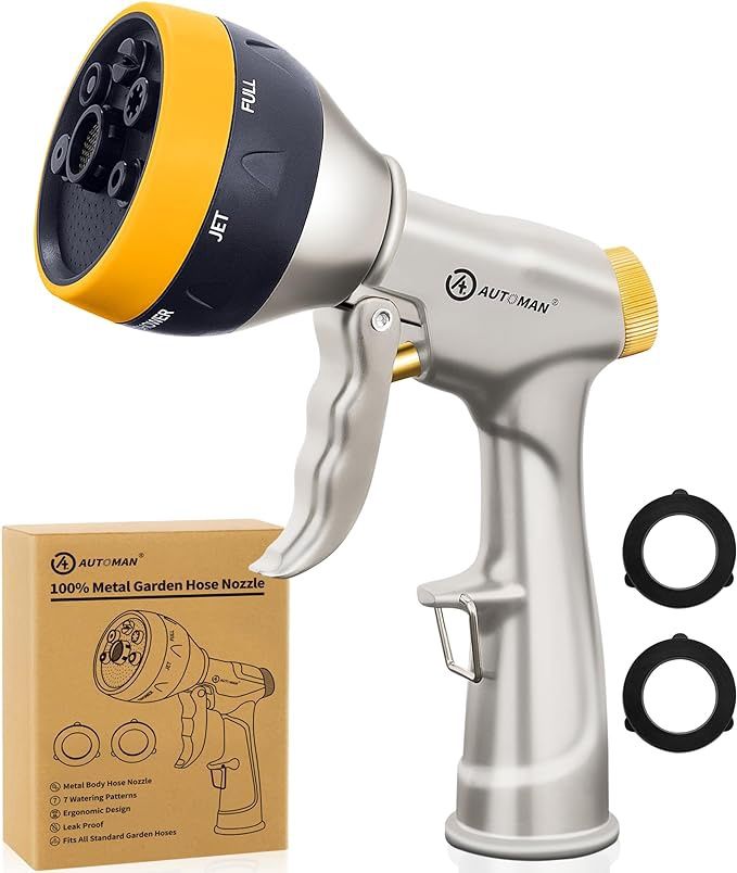 AUTOMAN Garden Hose Nozzle, High Pressure Hose Sprayer Nozzle