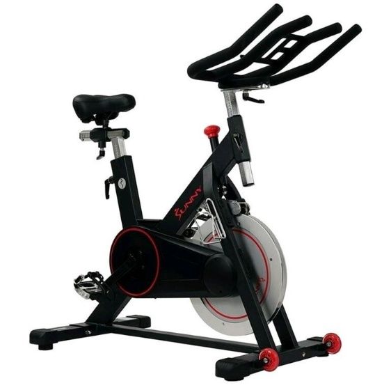 Sunny Health &amp; Fitness Magnetic Belt Drive Indoor Cycling Bike with 44 lb