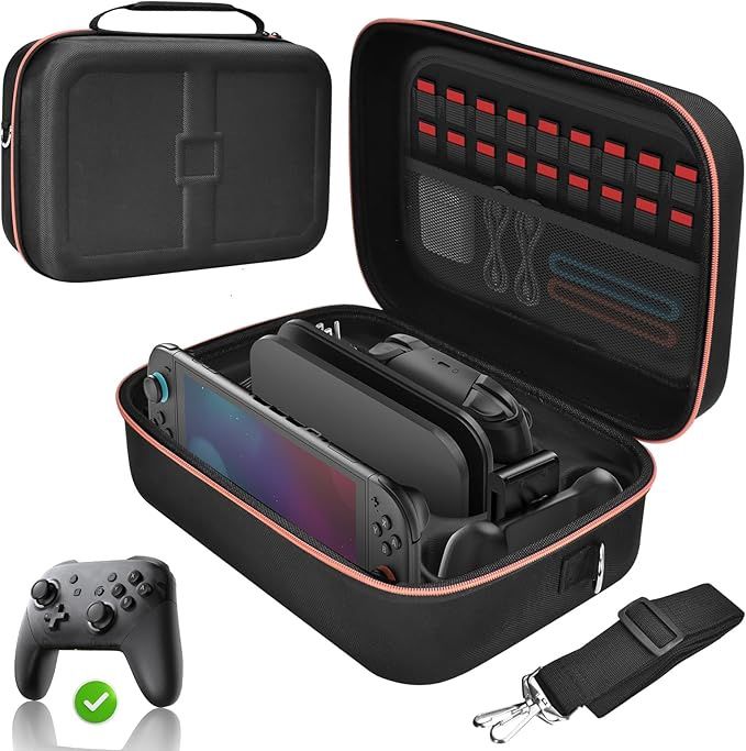 All in One Carrying Case for Nintendo Switch 2 (2025) or 1/OLED - Hard Protective Case