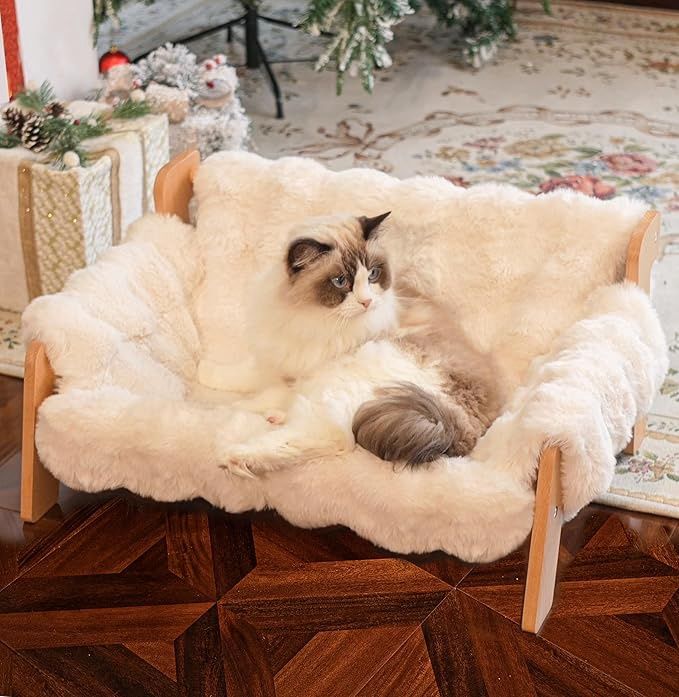 CHEERHOME PETS Raised Cat Couch Bed for Indoor Cats, Elevated Dog Sofa