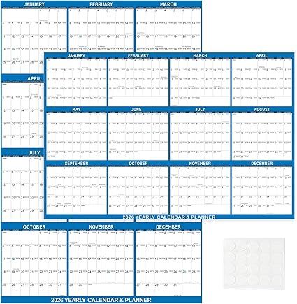 2026 Calendar Wall Calendar Stickers,January-December Calendar 44x30