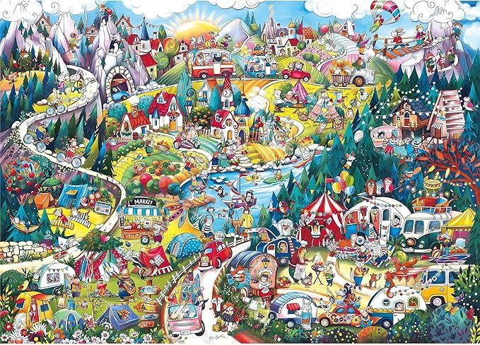 1000 Piece Jigsaw Puzzle for Adults, Amusement Park Hard Difficult