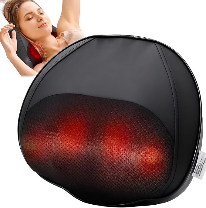LEERCON Back Massager with Heat, Corded Plug-in Shiatsu Neck Massage Deep Kneading