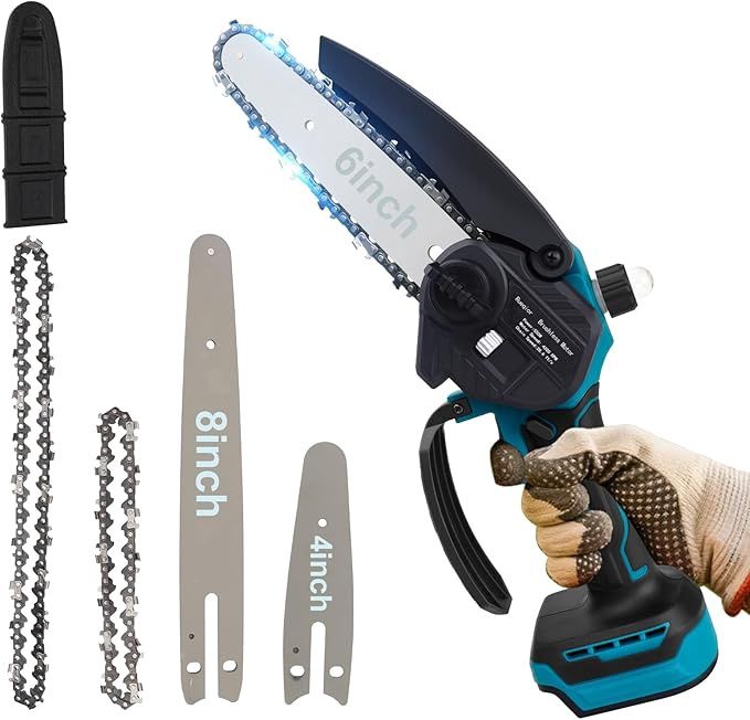Mini Chainsaw for Makita 18v Battery,Cordless Pruning Chainsaw with Security